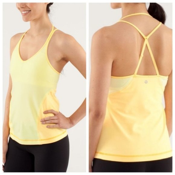 lululemon athletica Tops - Lululemon Surya Strappy Tank Mellow Lemon / Burning Yellow